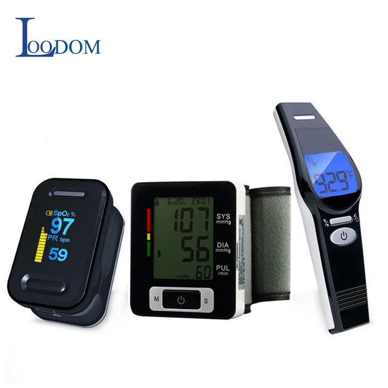 

Loodom OLED Pulse Oximeters Baby Thermometer FDA Wrist Blood Pressure Monitor Thermometro Oximetro De Dedo Bloodpressuretest