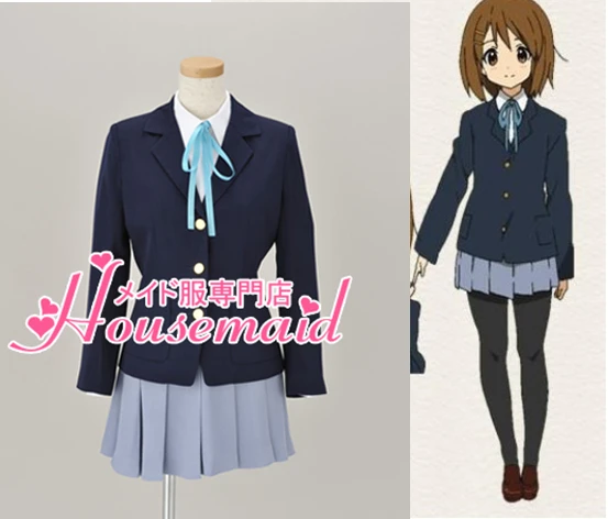

K-ON/ Yui Hirasawa school uniform Cosplay Costume Custom Free Shipping