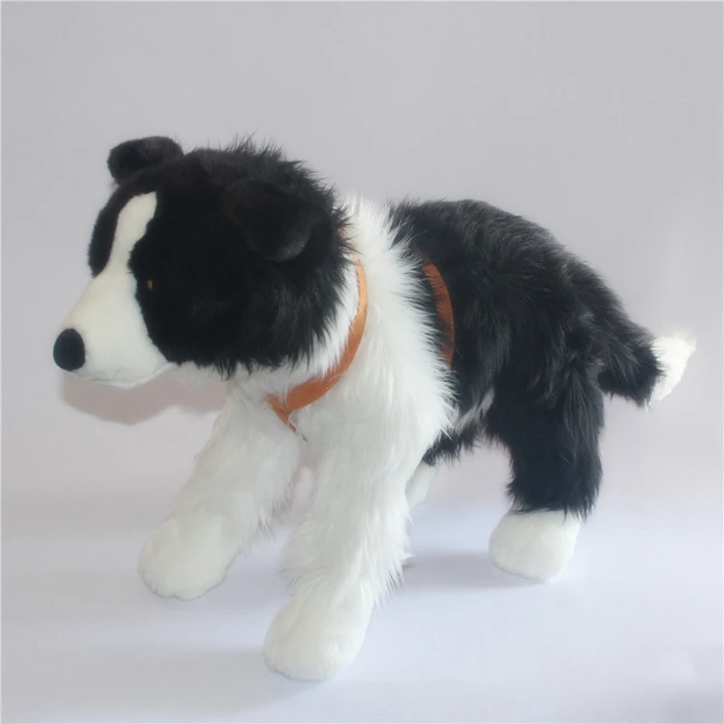 Simulation animal dog plush toy border collie doll small dog border collie gift doll birthday gift for children friends 47cm x 34cm (4)