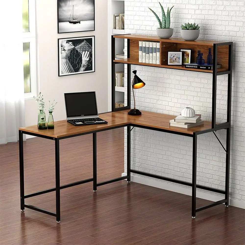 L Shaped Desk With Hutch 55 - L Shaped Desk With Hutch 55