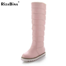 Rizabina frauen flache halb kurze stiefel winter schneestiefel baumwolle qualität süße runde kappe schuhe warm botas schuhe P19713 größe 34-43