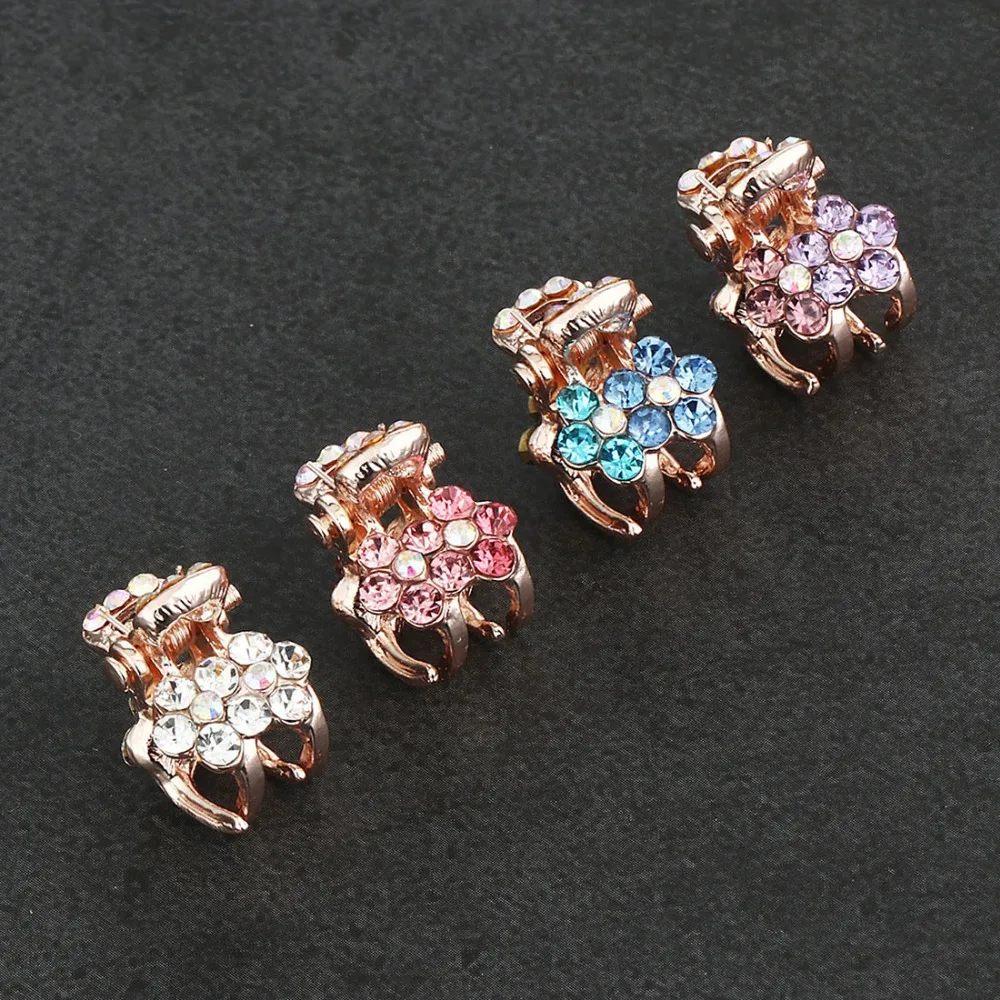 

Girls Crystals Hair Styling Tools for Women Floral Hair Claws Jaw Clips Metal Hair Barrettes Accessories Headdress Gripper HC245