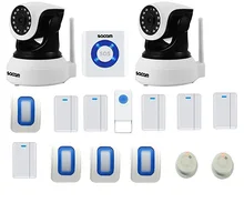 Security Camera Home Alarm System Wireless WiFi DIY Kit Voice Control by Amazon Alexa, Alarme Siren, PIR Detector,Smoke Detector