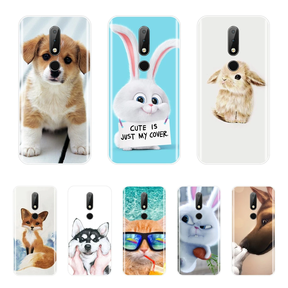 

Silicone Case For Nokia 2.1 3.1 5.1 6.1 7.1 Plus Soft TPU Cute Animal Back Cover For Nokia 7.1 6.1 5.1 3.1 2.1 Phone Case