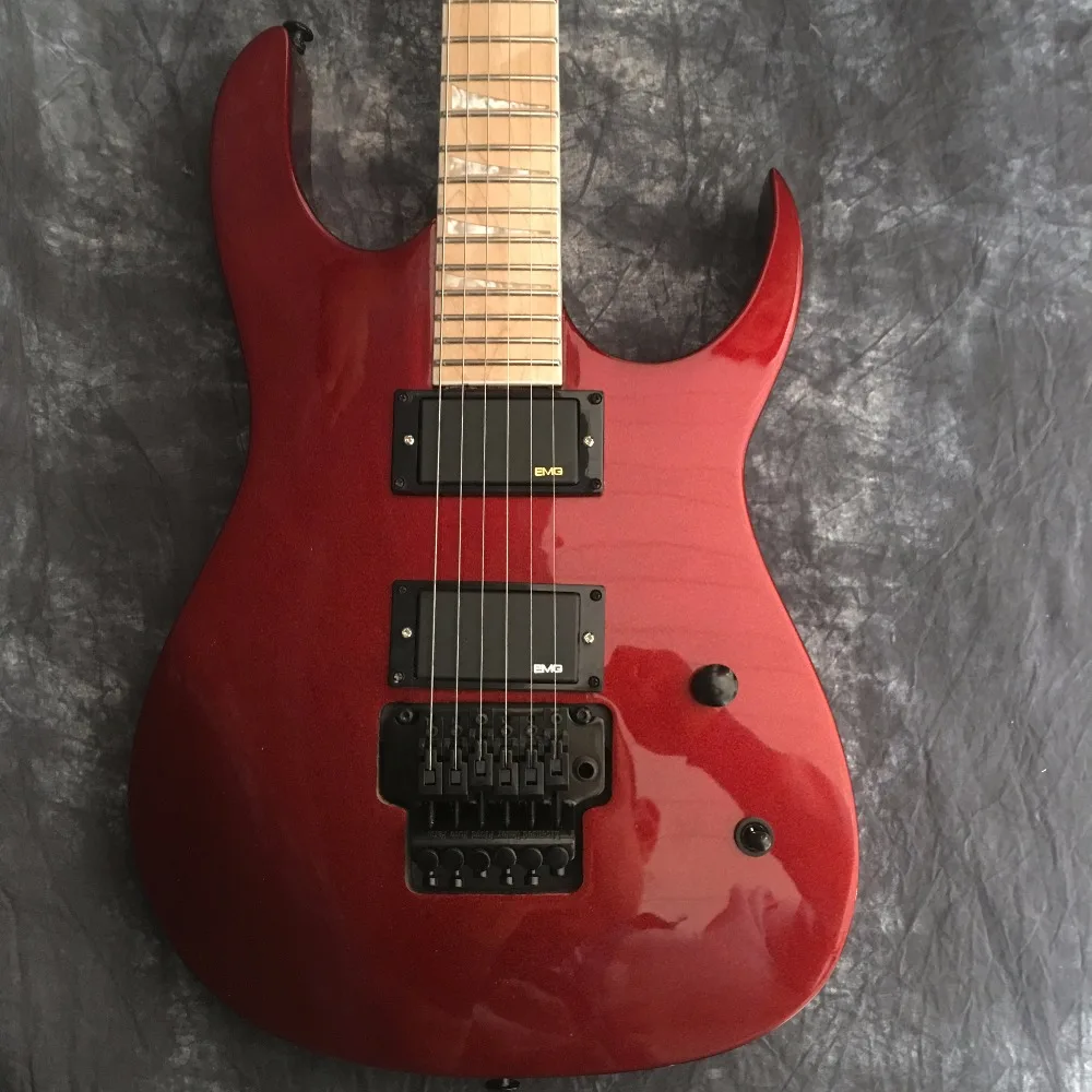 

Factory shop red left-handed version of black overlay ST Maple neck line 6 string black Hardware Electric guitar Guitar
