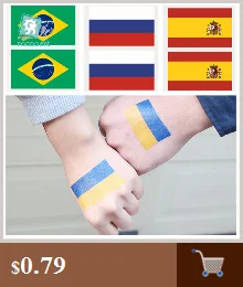 Экологичные наклейки на татуировки Европейский Кубок флаг лицо тату Англия Португалия Дания флаг Швеции татуировки