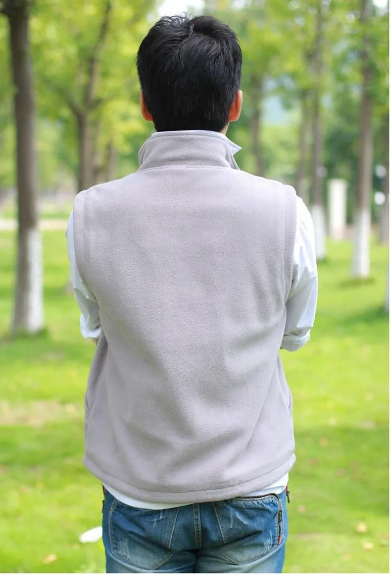 7.4V Electric Heating 4200mA Battery Heated Vest Winter Men Sleeveless Jacket Polar Fleece Outdoor Skiing Warm Thermal Waistcoat MENS SIZE with battery pack