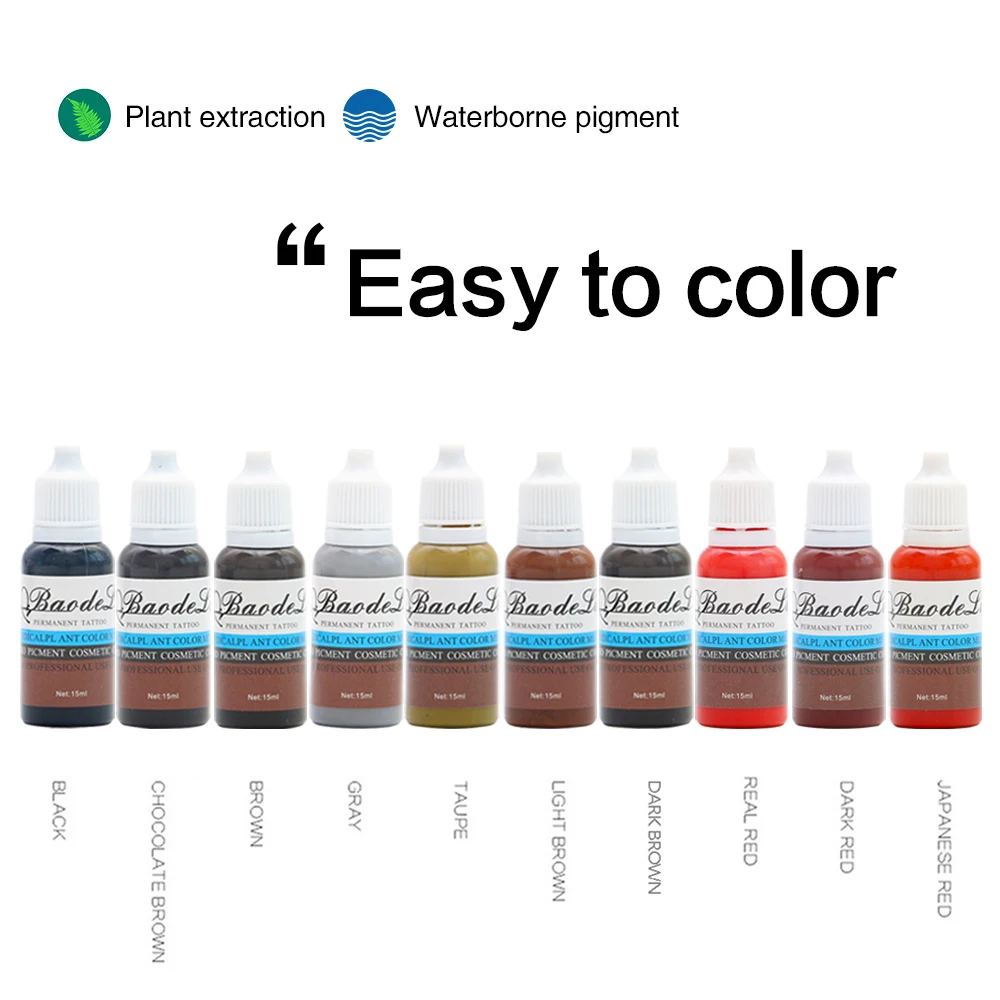 

Tattoo & Body Art Tattoo Artist Ink Set Permanent Makeup Microblading Permanent For Eyebrow Permanent Lipstick Tattoo 10 Pack