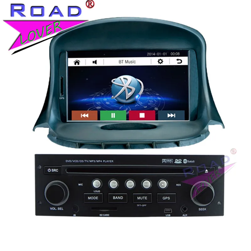 Автомобильный мультимедийный DVD плеер TOPNAVI Wince 6 0 2Din 7 дюймов Авторадио для Peugeot 206
