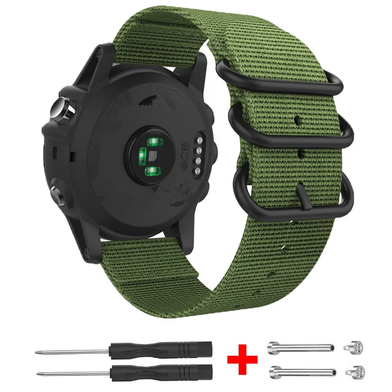 26 мм спортивный ремешок для Garmin Fenix 3/3HR/5X plus ремешок нейлоновый Смарт-часы спортивный ремешок для часов для Garmin Fenix 5X часы браслет - Цвет: army green