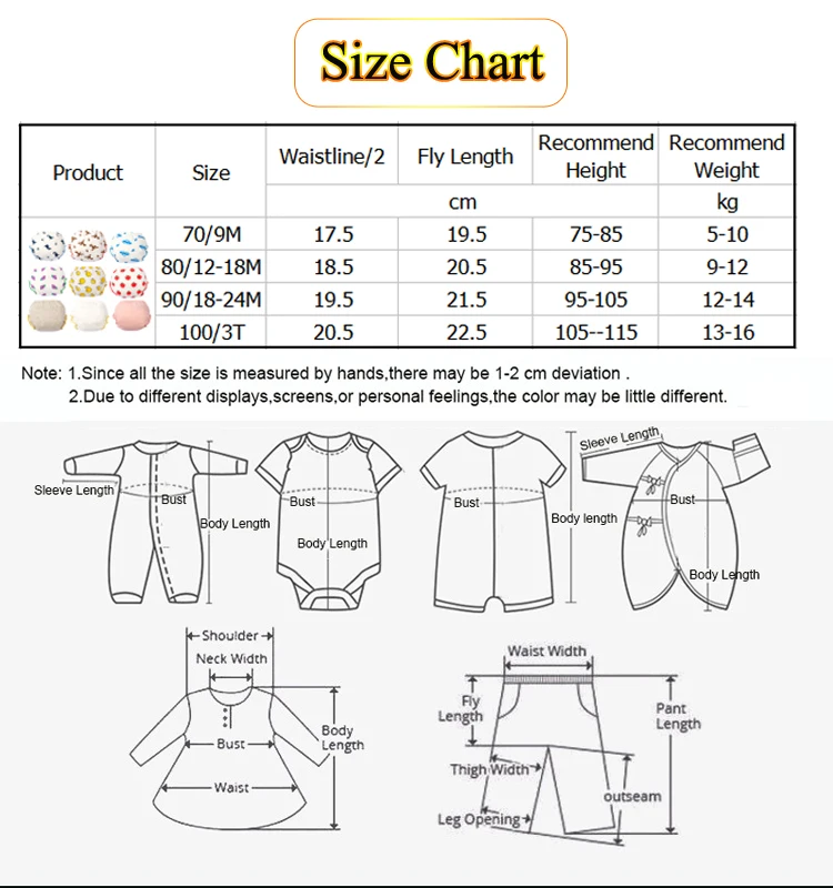 size chart 750x800 type 2