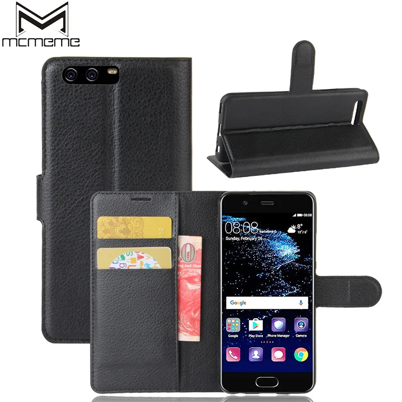 

MCMEME Luxury Case for Huawei P10 P10Plus Phone Card Slot Stand Wallet Leather Flip Cover for Huawei P10 P10Lite Bag Skin Cases