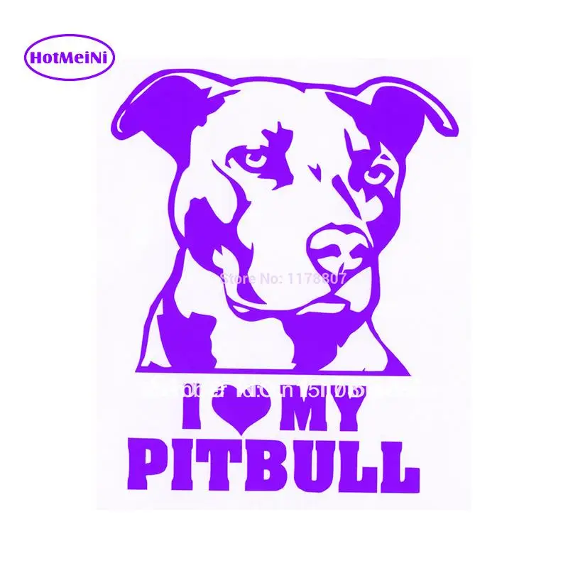 HotMeiNi "I LOVE MY PITBULL" собака автомобиль Стикеры для заднее стекло бампер авто двери ноутбука Книги по искусству виниловая наклейка 13 Цветов 12*9,5 см
