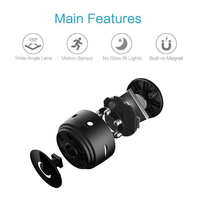 1080P Wireless Mini Camera with Night Vision Motion Detection