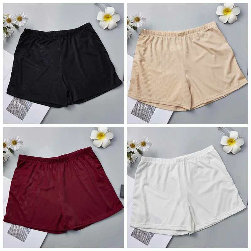 

Large Size Safety Pants Can Be Worn Outside The Anti-Light Solid Color Ladies Boxer Briefs J1