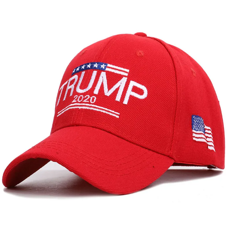 Дональд Трамп, бейсболка с флагом США, бейсболка s Keep America Great Snapback, Кепка с вышитыми звездами и буквами, армейская камуфляжная кепка s унисекс - Цвет: Красный