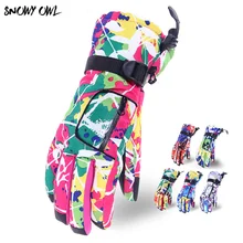 Фирменная новинка зимние сноуборд перчатки для Для женщин лыжные перчатки, защита от ветра Водонепроницаемый Non-slip для катания на коньках перчатки теплые варежки h25