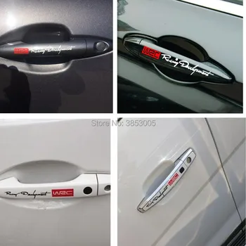 

Car styling Car Decal Door Handle Auto Stickers Decoration for polo volkswagen bmw e60 peugeot 308 kia rio 4 toyota corolla 2008