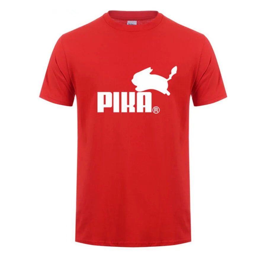 Новая модная футболка с принтом Покемон, мужские футболки с аниме Pika, футболка с Пикачу, хлопковые футболки с коротким рукавом, топы, Camisetas Hombre - Цвет: as the picture