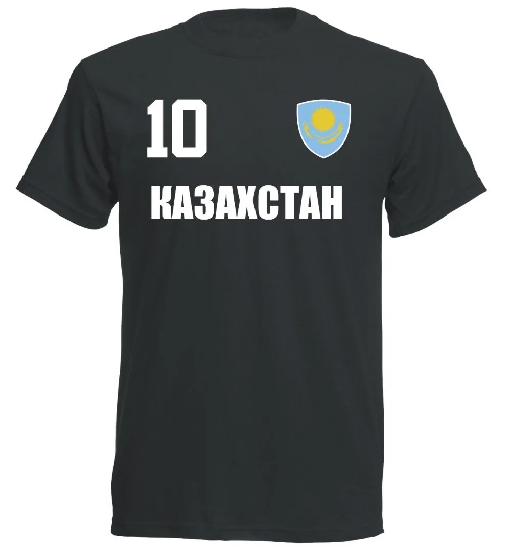 2019 Vendita Calda Stile Estivo Kazakistan 2019 T-Shirt Jersey Style Calciatore Numero Tutti I 10 Sporter Funny Tee Shirt