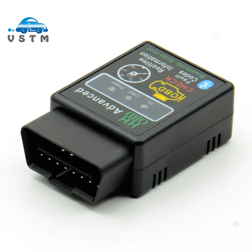 2018 HH OBD Мини диагностический инструмент ELM327V1.5 черный Bluetooth OBD2 CAN беспроводной с