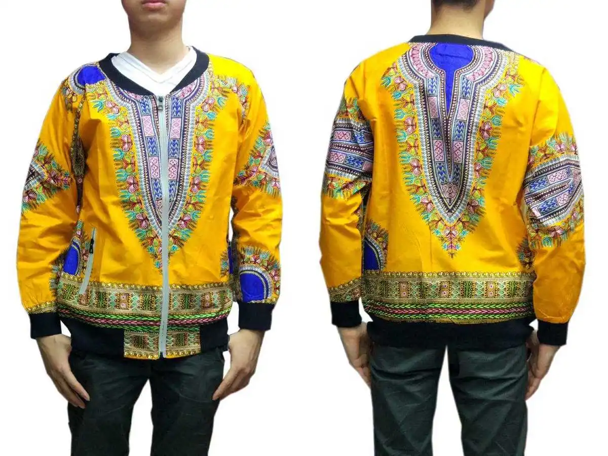 Африканский dashiki Бейсбол Куртка хип-хоп Африка Базен Riche одежда 3D принтом молния Батик Пальто Куртка-бомбер A61205