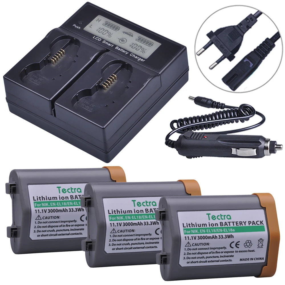 3Pcs 3000mAh EN EL18 EN EL18a ENEL18 ENEL18a Battery for Nikon D4 D4S