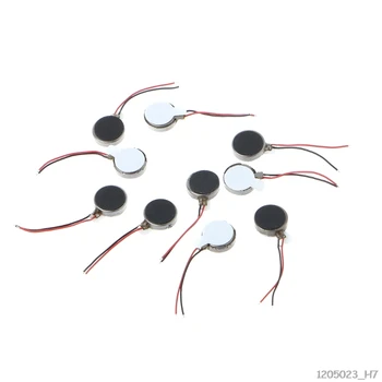 

10pcs DC 3V 70mA 12000 2500RPM Phone Coin Flat Vibrating Vibration Motor