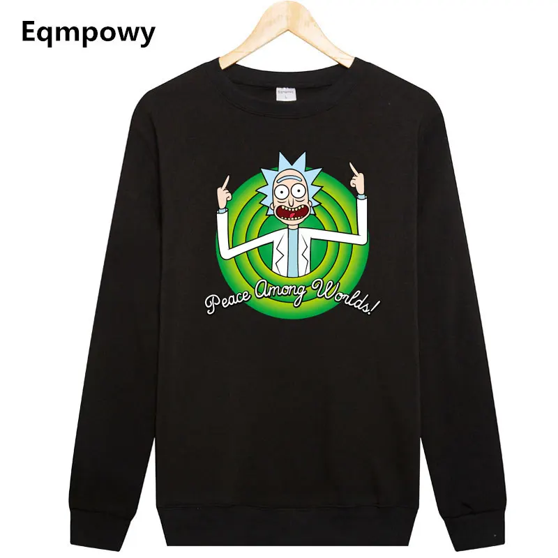 2017 Newest Anime Cool Rick Morty Print Men Black Pullover Hoodies Peace Among Worlds Man Outerwear Casual Sweatshirt Funny Tops 2017 Newest Anime Cool Rick Morty Print Men Black Pullover Hoodies Peace Among Worlds Man Outerwear Casual Sweatshirt Funny Tops