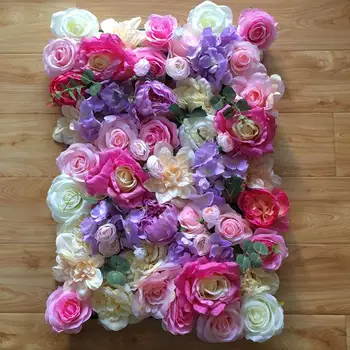 

Artificial Silk Rose Flower Wall Fake Flower for Shop Wedding Party Backdrop Decor