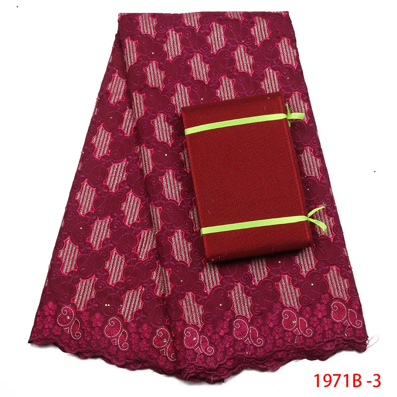 

Embroidery Flowers patterns African Swiss Voile lace fabric cotton 100% matching Aso Oke gele Headtie sold together APW1971B-2