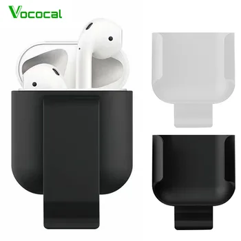 

Vococal Ultra-Light Silicone Earphone Charging Case Bracket Belt Clip Pocket Holder Holster for Apple AirPods Air Pods 1 2