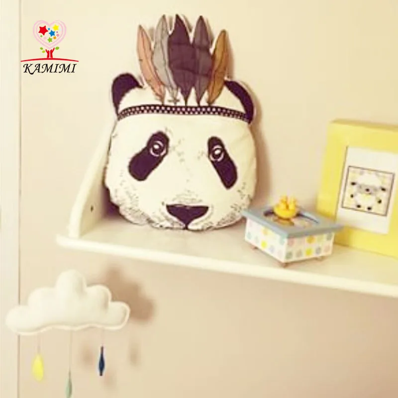 KAMIMI подушка для детского сна мультяшная панда принт игрушка Детские кроватки Милая хлопковая игрушка играть на кровати детская игрушка XYM458