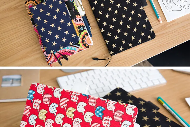 JUGAL-New-Printed-Diary-Agenda-Daily-Plan-Cloth-Book-Cover-Travel-Notebook-Journal-DIY-Diary-HOBO-Dokibook-Efficiency-Book-A5A629
