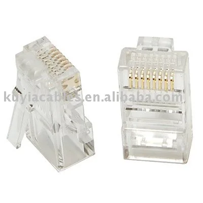 

KUYiA Free Shipping,Wholesales,100 pcs/lot,RJ45 RJ-45 CAT5 Modular Plug Network Connector