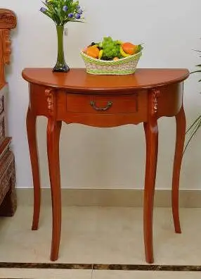 Luxury hall entrance half round table European ivory white entrance table side table simple modern entrance cabinet. Luxury hall entrance half round table European ivory white entrance table side table simple modern entrance cabinet.