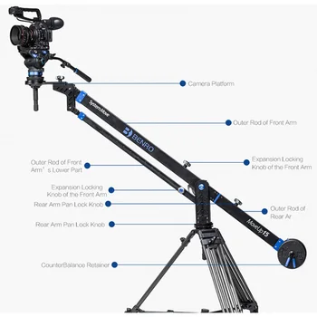 

Benro MoveUp15 Travel Video Jib crane Professional Auminium Portable Pro DSLR Video Camera Crane Jib Arm Max Load To 15kg A15J27