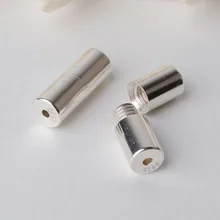 Твердые 925 пробы серебряной нитью застежка, для ожерелья/браслета ювелирных изделий diy компоненты