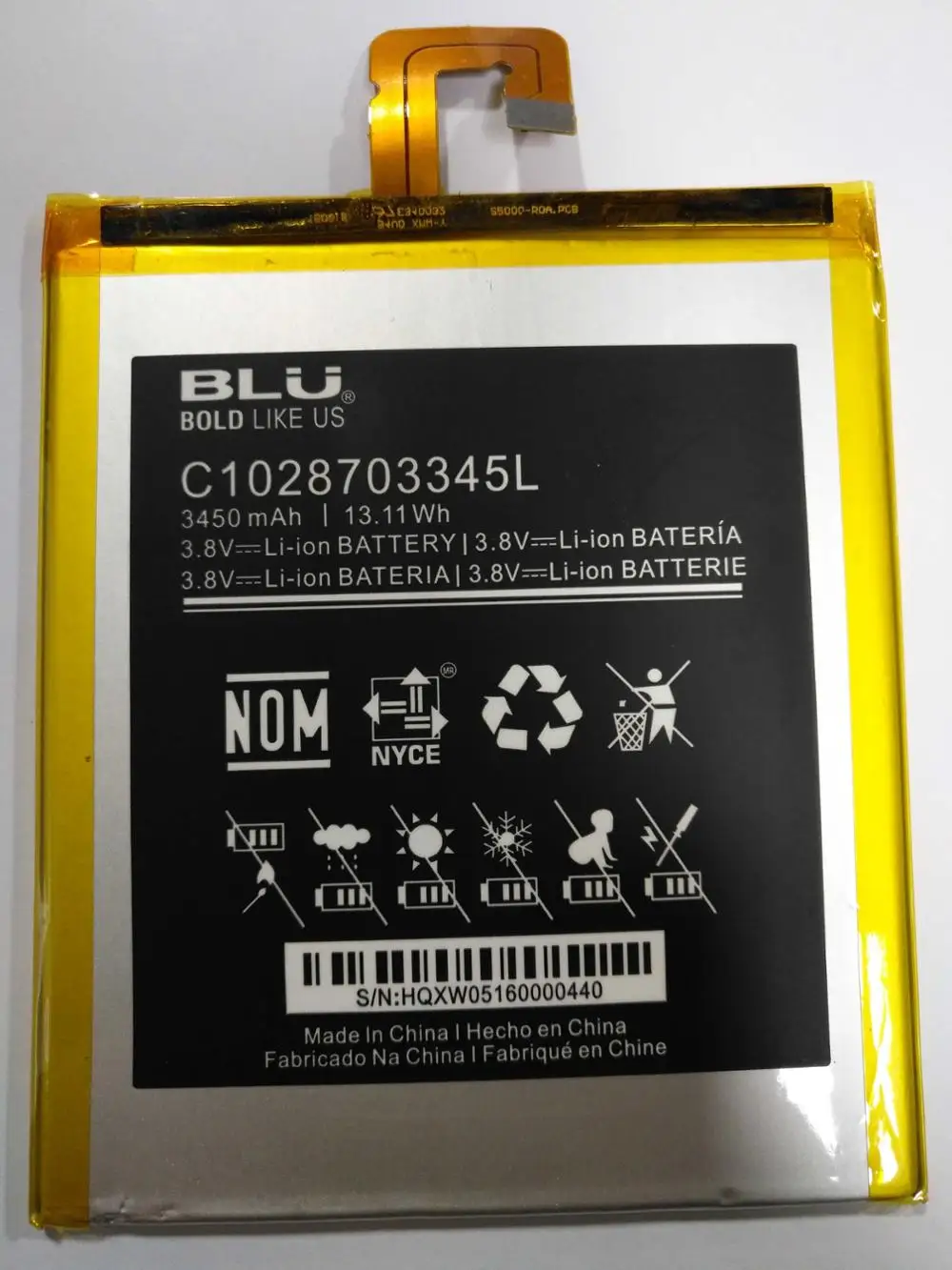 

3450mAh Battery C1028703345L for BLU Studio 7.0 II U48OU S490U Cell Phone