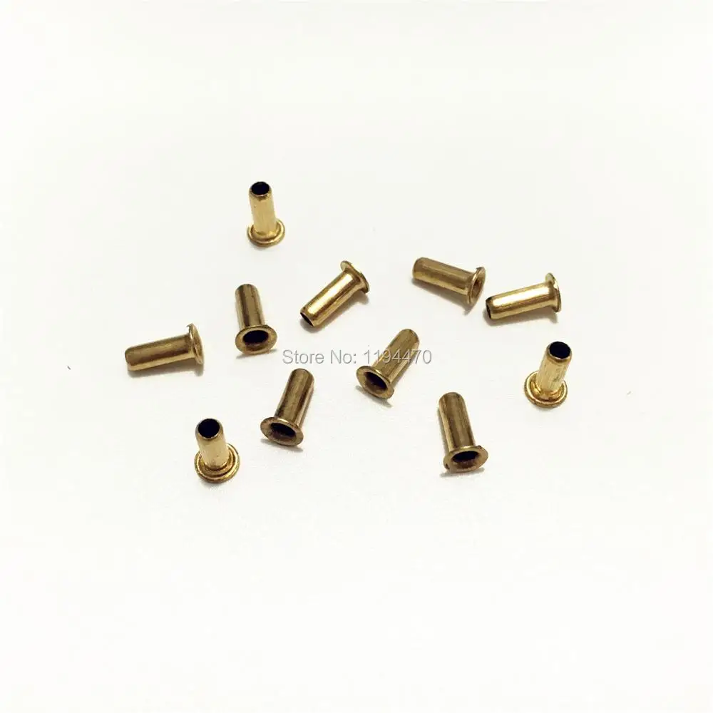 M3 Brass Tubular Rivets Vias Rivet Nuts Through Hole Rivets Hollow Grommets