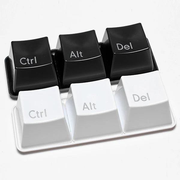 3Pcs set Fashion Ctrl Alt Del Keyboard Key Coffee Tea Cup Creative Gift 