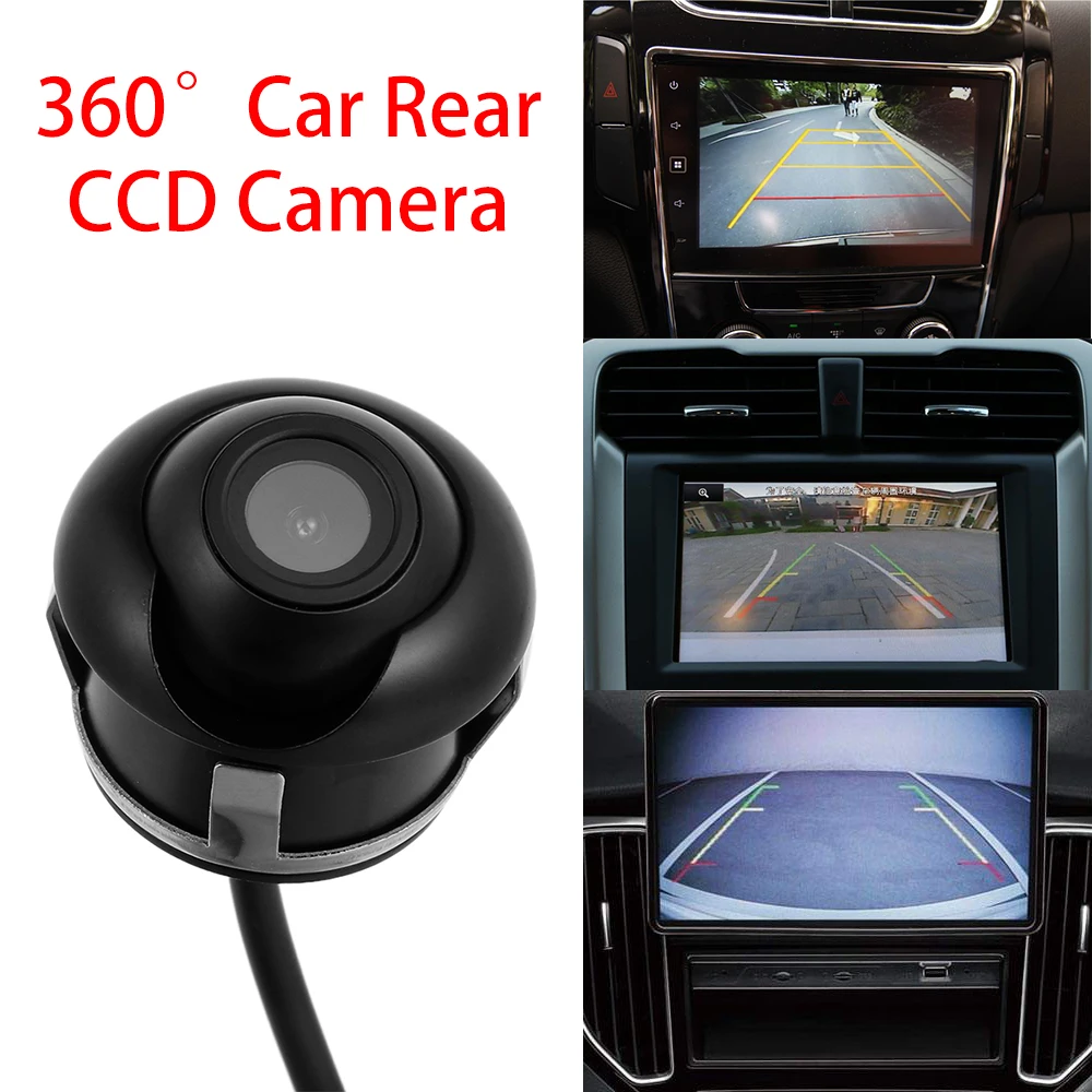 

360 Degrees Adjustable Drilling CCD HD Car Reverse Backup Front/Side/Rear View Camera Night Vision Flush Mount Waterproof Camera