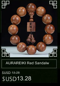 AURAREIKI Red Sabdalwood Будда круглый бусины натуральный деревянный бисером с амулетами Тыква ручной украшение на нитке браслет Мала унисекс