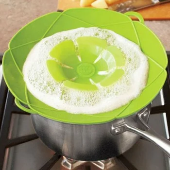 

2018 New Arrival Kitchen Gadgets Flower Silicone Lid Spill Stopper Pot Cover 28cm Diameter Cooking Pot Lids Utensil Cooking Tool