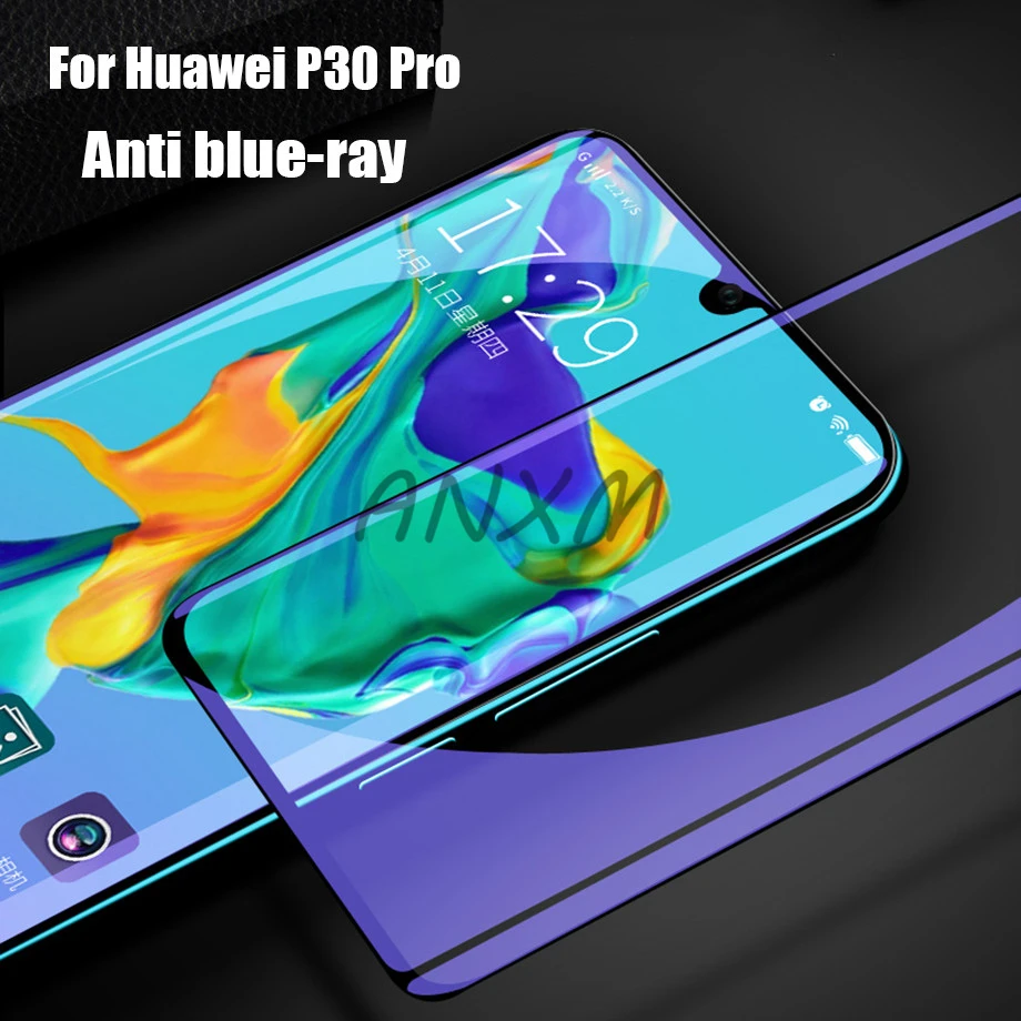 Полностью закаленное стекло для huawei P30 Pro, полное покрытие экрана, защитная пленка против синего излучения для huawei P30 lite Pro glass