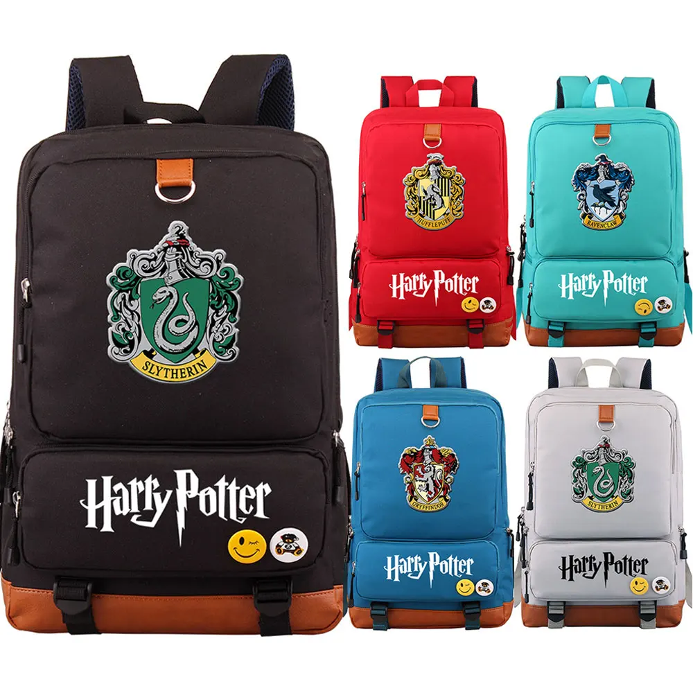 

Gift Magic Hogwarts Slytherin Gryffindor Boy Girl School bag Women Bagpack Teenagers Patchwork Canvas Men Student Backpack