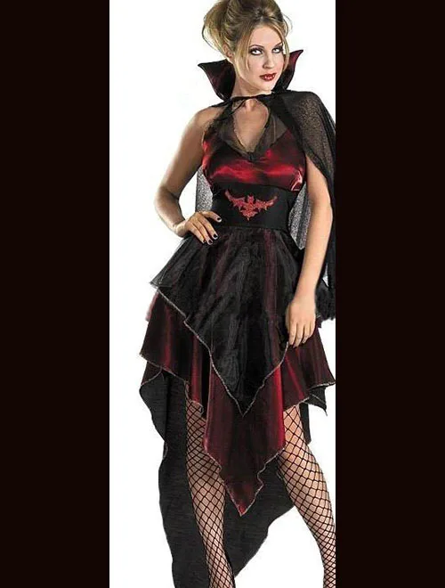 Halloween Scary Women Devil Costume carnival party preformance Fancy