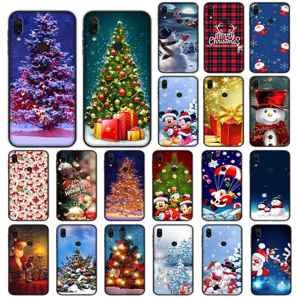 

Christmas Tree Snowman Soft Case for Xiaomi Redmi Note 4 4X 6 7 8 Pro 5 Plus 5A 6A Cover