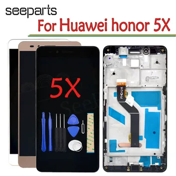 

100% Tested Huawei Honor 5X LCD Display Touch Screen Digitizer Assembly With Frame Replacement For Huawei Honor 5X