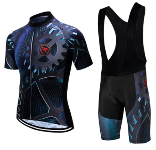 

Teleyi 2020 summer cycling suit breathable bicycle racing team sports Jersey men's cycling suit MTB bike riding suit
